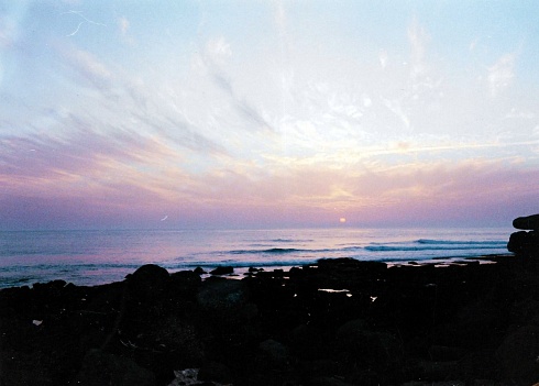 Atardecer en playa mgica de Lanzarote